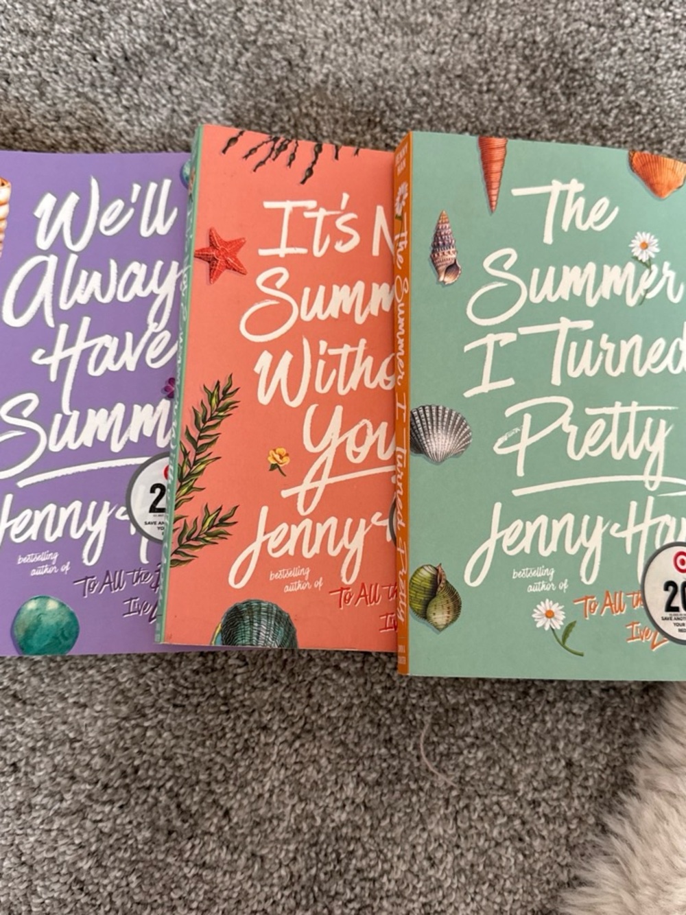Target Jenny Han Paperback Book Set - Purple, Coral, Mint